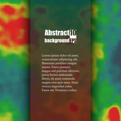 Colored heat map for temperature. Brochure template. Eps10 Vector illustration