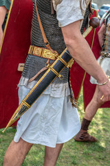 Detail of the costume of a Roman soldier