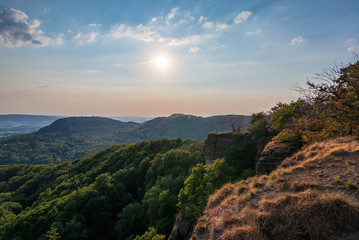Obraz premium Sandstone rock formation Hohenstein in Germany