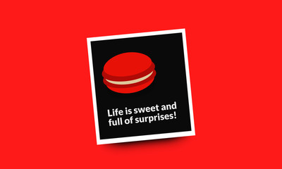 Life is sweet and full of surprises Quote Poster Design