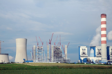 The power plant is under construction