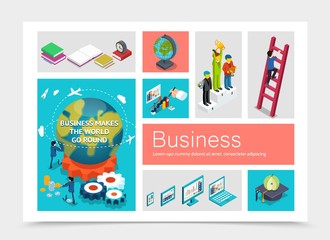 Isometric Business Elements Set