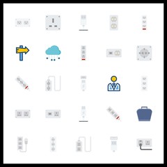 25 cell icon. Vector illustration cell set. socket and panel icons for cell works
