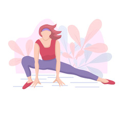Woman doing sports exercise. Fitness, healthy lifestyle