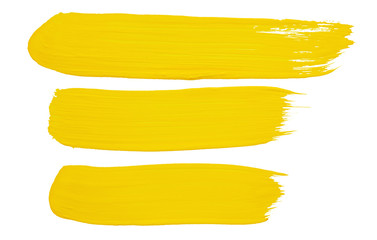 strokes of yellow paint
