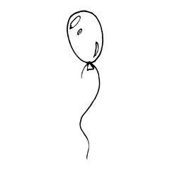 Hand drawn doodle of balloon.Perfect for invitation