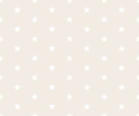 White and pink vector seamless pattern with stars