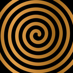 Naklejka premium psychedelic figure of a spiral, circulation. flat vector illustration