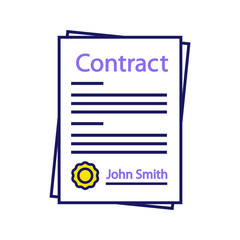 Contract auditing color icon