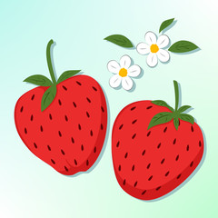 Strawberry. Sweet fruit. Vector illustration 