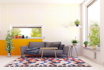modern scandinavian living room design.
