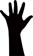 a hand silhouette vector