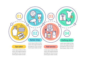 Beauty services vector infographic template
