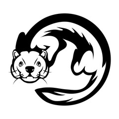 ferret logo, vector graphic to design