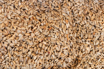 peeled sunflower seeds background