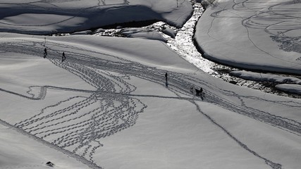 en montant au Galibier en F&eacute;vrier