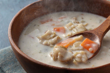 ベビーホタテのチャウダー