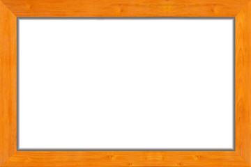 Wood frame isolated on white background.Vintage concept.