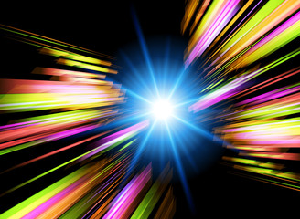 Abstract background  with  light burst.