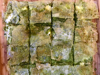 Turkish Dessert Katmer with Pistachio Powder from Gaziantep Region / Prepared with Crispy Thin...