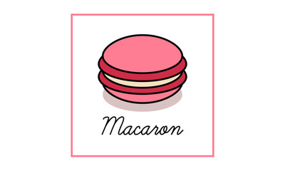 Macaron Vector Illustration Typography