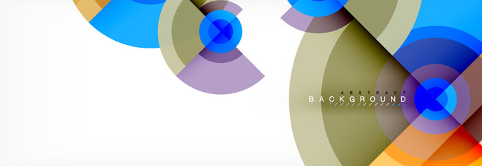 Fototapeta premium Geometric circle abstract background, creative geometric wallpaper.