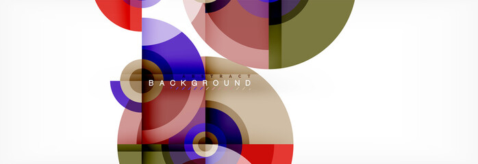 Round shapes vector abstract background. Trendy circle shapes composition vector