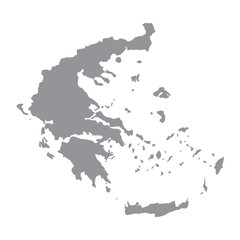 Greece map gray