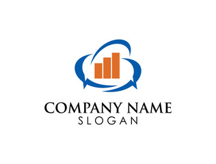 investment logo chat swoosh