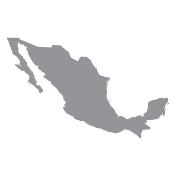 Mexico map gray