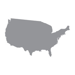 USA map gray