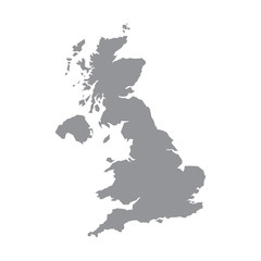 UK map gray
