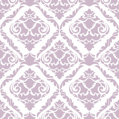 Damask floral seamless pattern. Vintage background, vector illustration, Victorian ornament.
