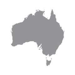 Australia map gray