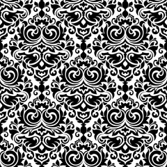 Damask floral seamless pattern. Vintage background, vector illustration, Victorian ornament.