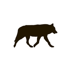 Wolf silhouette. Vector eps10