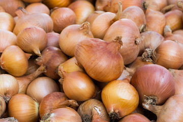 As shot fresh onion photo at market place