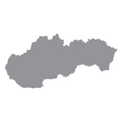 Slovakia map in gray on a white background
