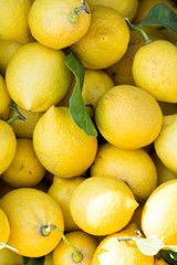 As shot fresh lemon photo at market place