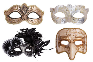 Several different carnival masks