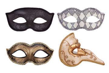 Several multicolored carnival masks