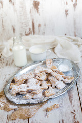 Angel Wings  with powdered sugar