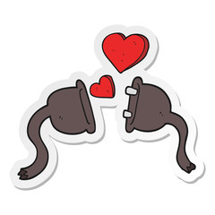 sticker of a cartoon electrical plugs