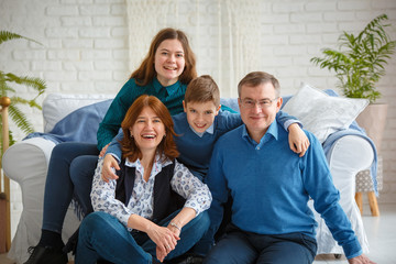Photo session - friendly family. Family portrait.