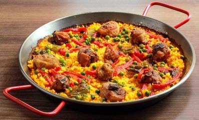 Paella valenciana de verduras