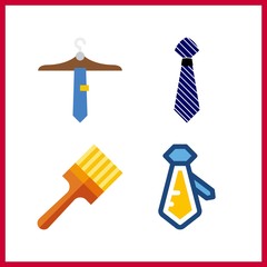 4 dye icon. Vector illustration dye set. tie and painted icons for dye works