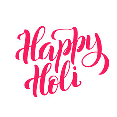 Fototapeta na wymiar Happy Holi. Template for poster with handdrawn lettering. Vector.