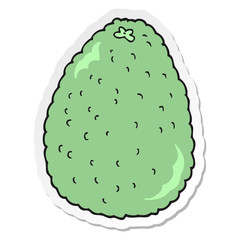 sticker of a cartoon avocado