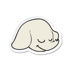 sticker of a cartoon elephant face