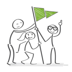working together - team achieves goal